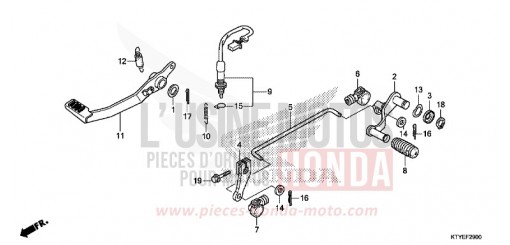 PEDALE CBR125RF de 2015